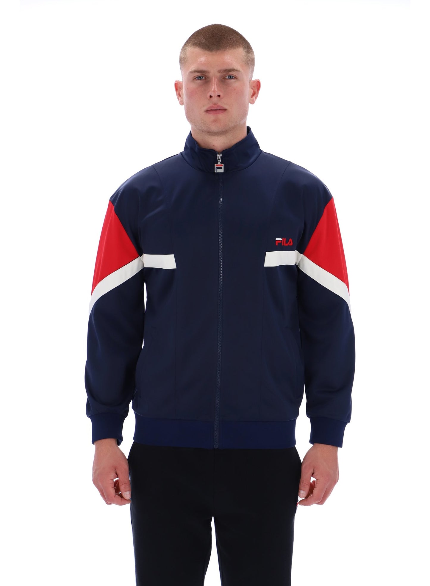 Fila Vintage Men's Albarn Archive Track Top Fila Navy / Fila Red / Gardenia