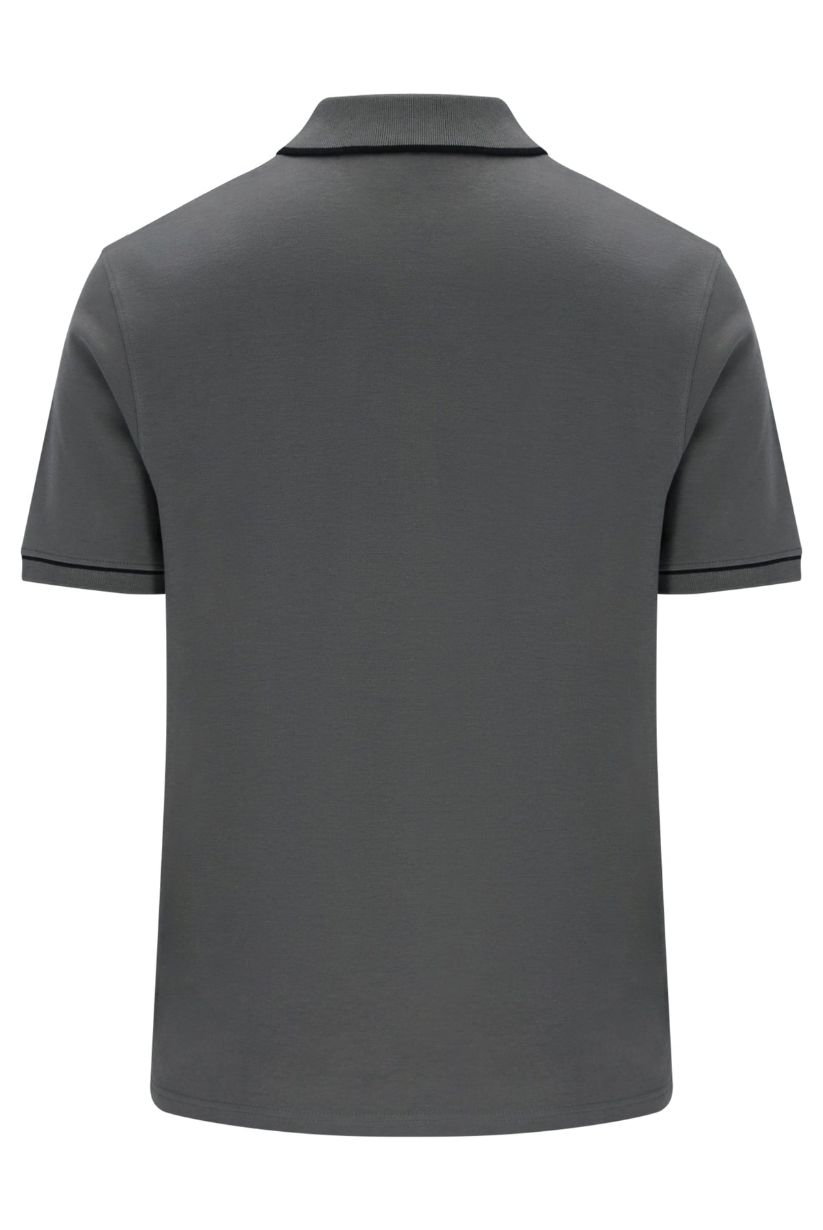 Fila Vintage Men's Oden Zip Polo Shirt Gunmetal / Black