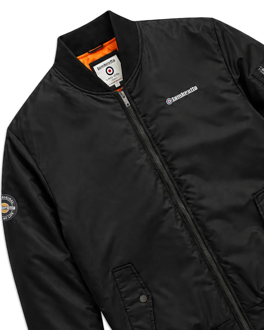 Lambretta SS7061 MA-1 Bomber Jacket Black