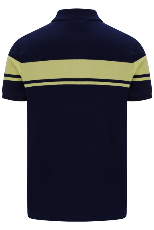 Sergio Tacchini Men's STM14554 SS Young Line Polo Shirt Maritime Blue / Celery