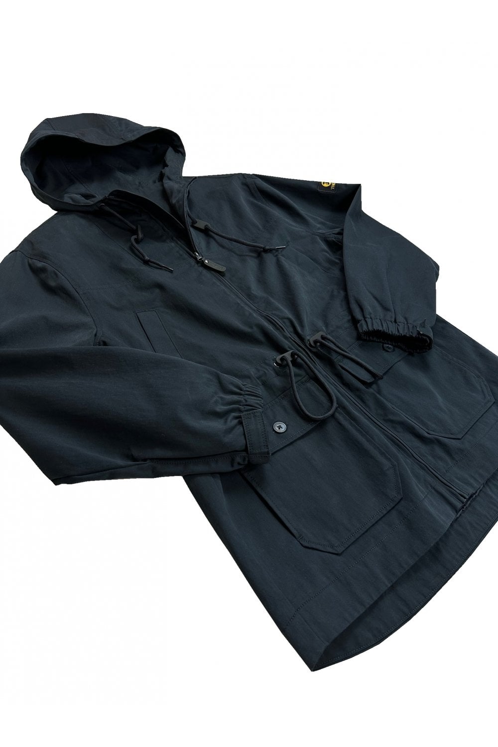 Trojan Records Men's TC1053 Twill Badged Parka Coat Navy Blue