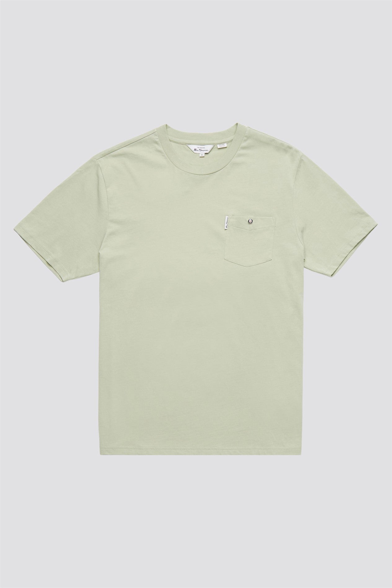 Ben Sherman Men's 0059326 SS Signature Pocket T-Shirt Pistachio Green