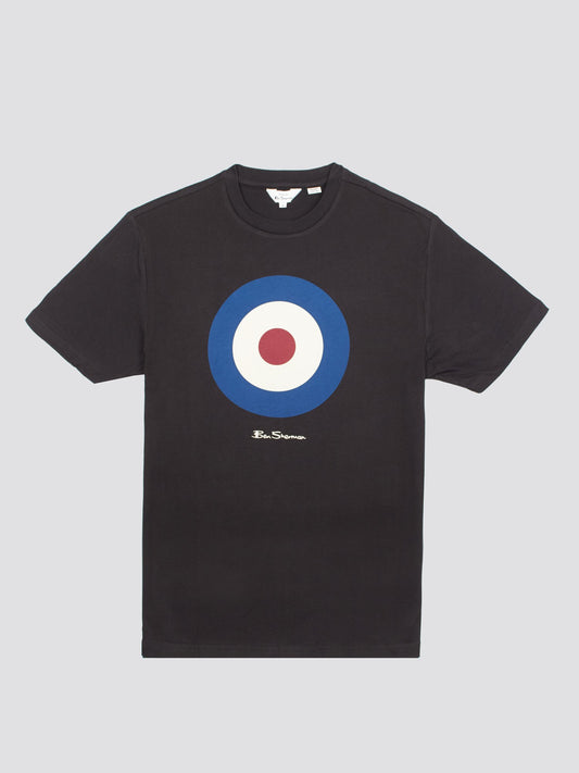 Ben Sherman Men's 0065093 SS Signature Target T-Shirt Black