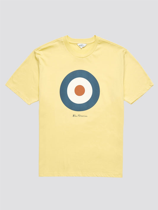 Ben Sherman Men's 0065093 SS Signature Target T-Shirt Lemon