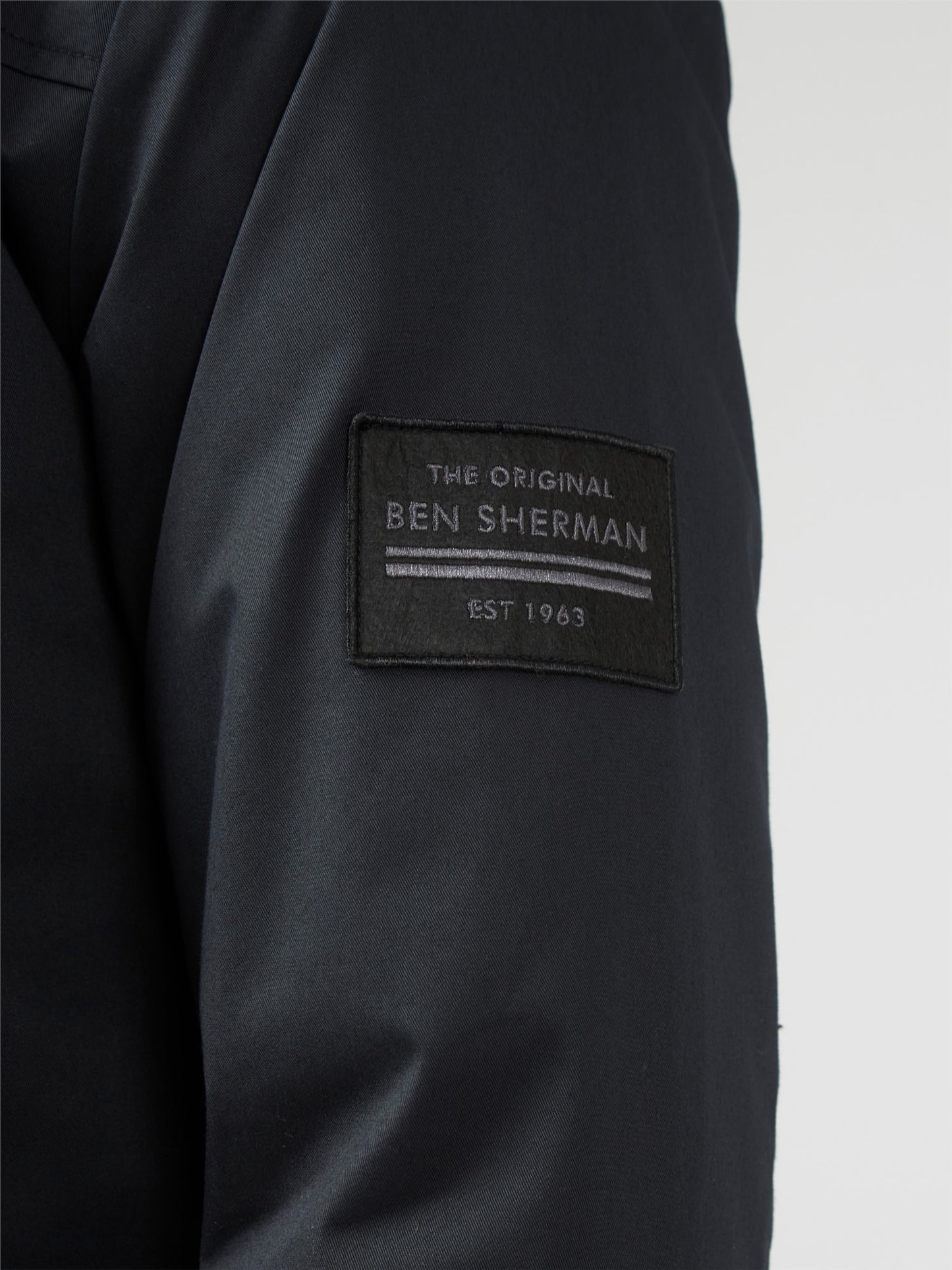 Ben Sherman Men's 0074923 Heavy Parka Coat Black