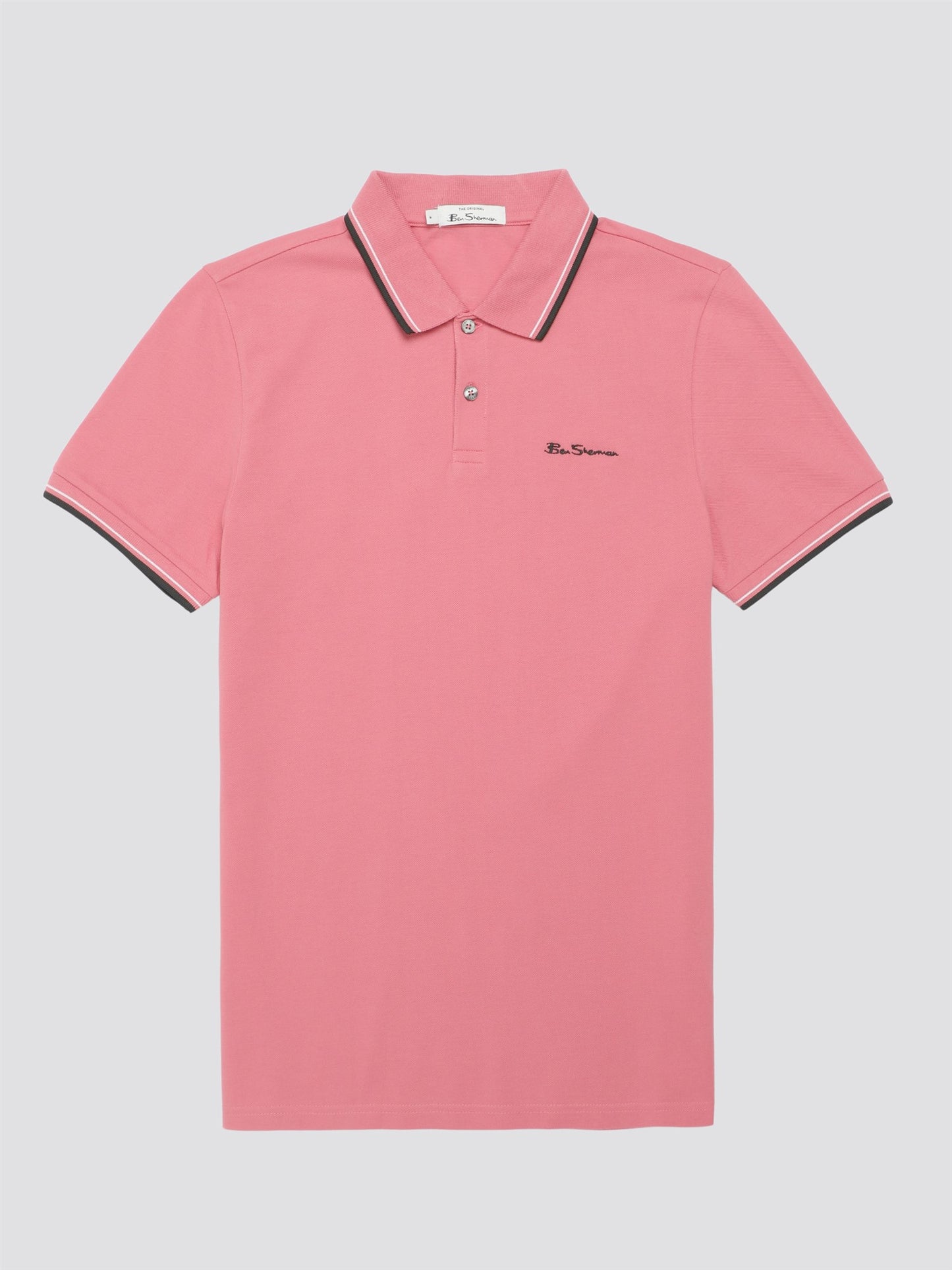 Ben Sherman Men's 0077487 SS Signature Polo Shirt Dark Pink