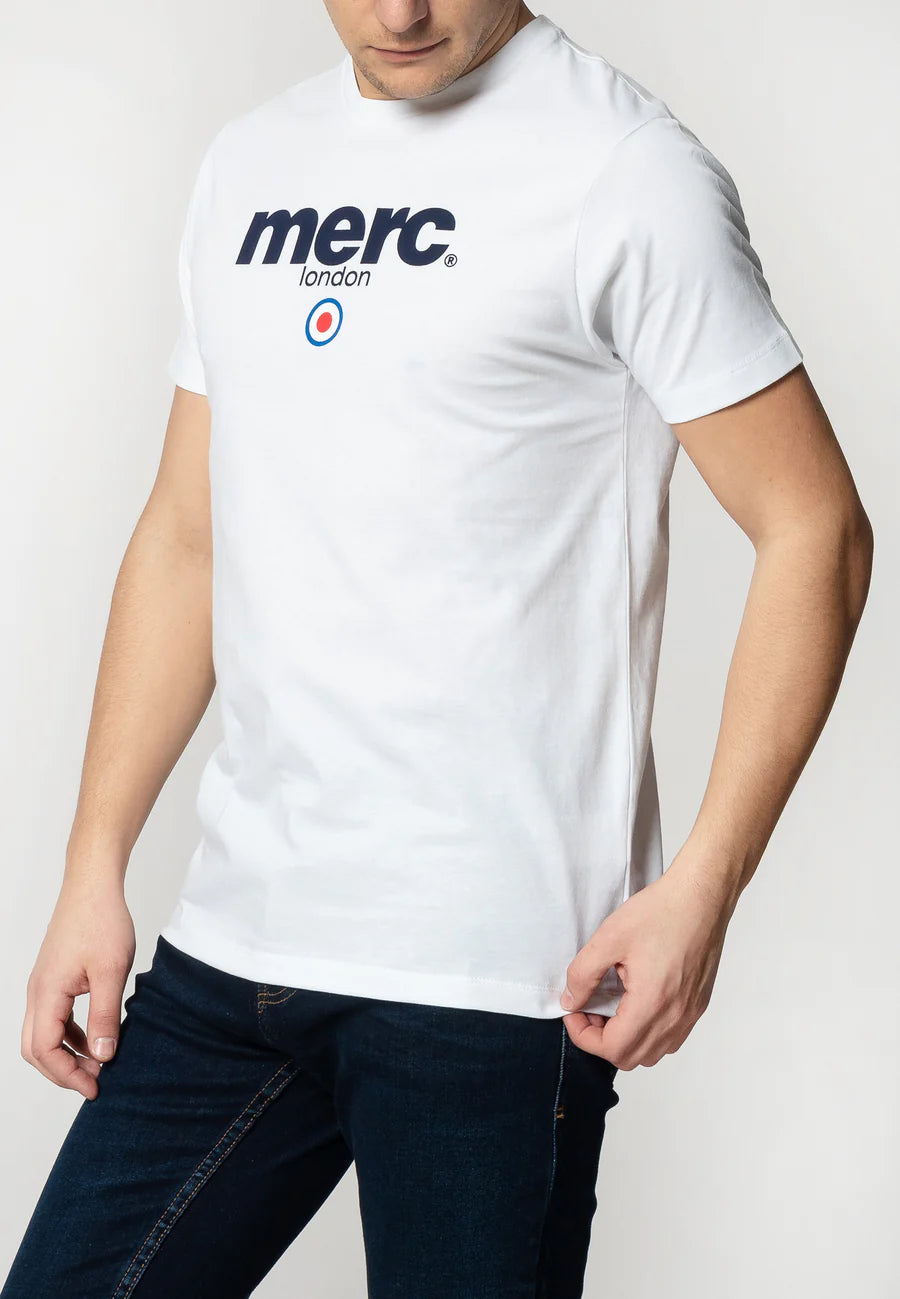 Merc Men's Brighton Crew Neck T Shirt White