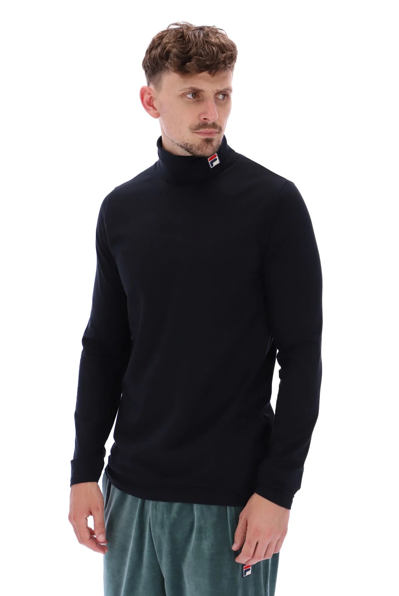 Fila Vintage Men's 19th Roll Neck Jumper Black