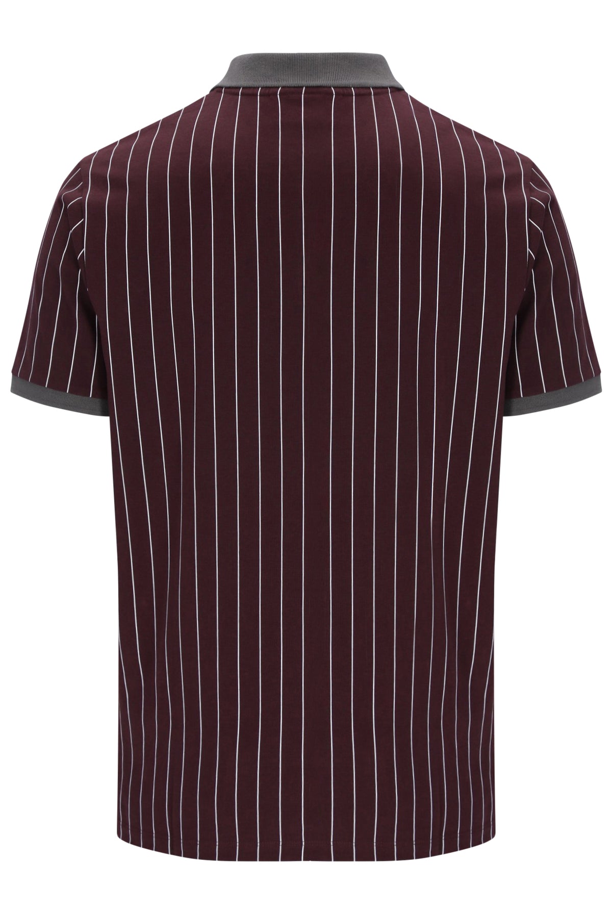 Fila Vintage Men's BB1 Classic Vintage Stripped Polo Shirt Fudge / Gunmetal / White