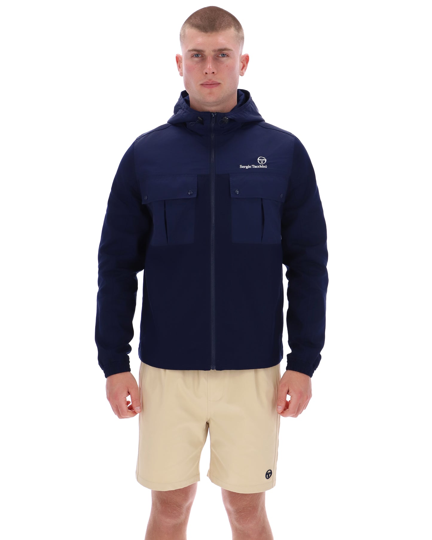 Sergio Tacchini Men's Calisti Hooden Jacket Maritime Blue