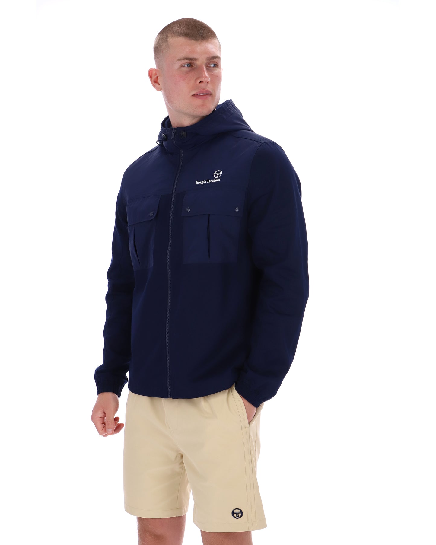 Sergio Tacchini Men's Calisti Hooden Jacket Maritime Blue