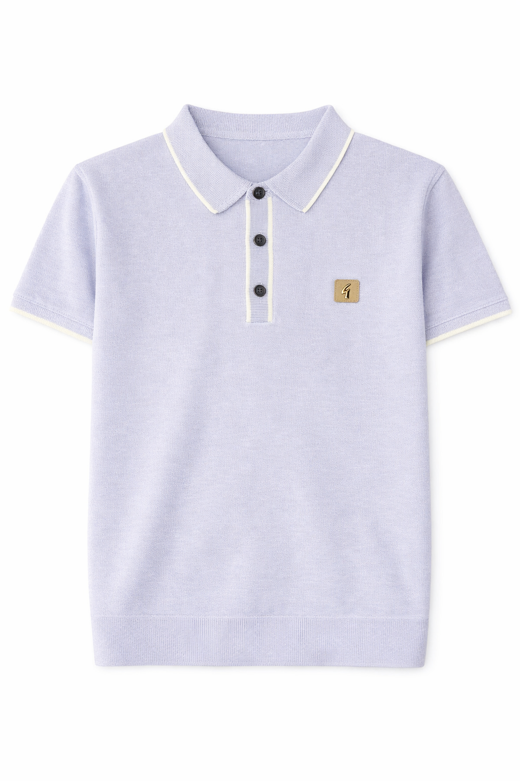 Gabicci Vintage Men's V56GM08 Lineker Tipped SS Polo Shirt Heather