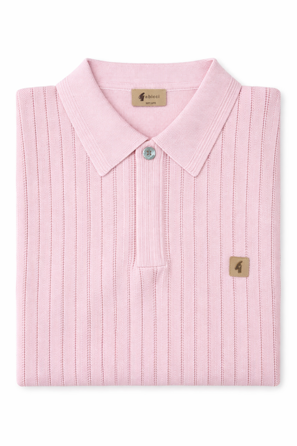 Gabicci Vintage Men's V56GM04 Woodall SS Polo Shirt Candy Pink