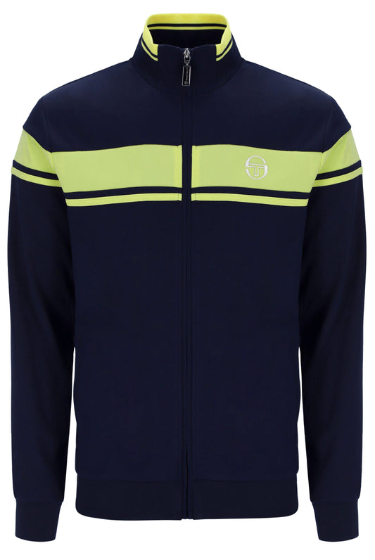 Sergio Tacchini Damarindo Track Top Maritime Blue / Celery Green