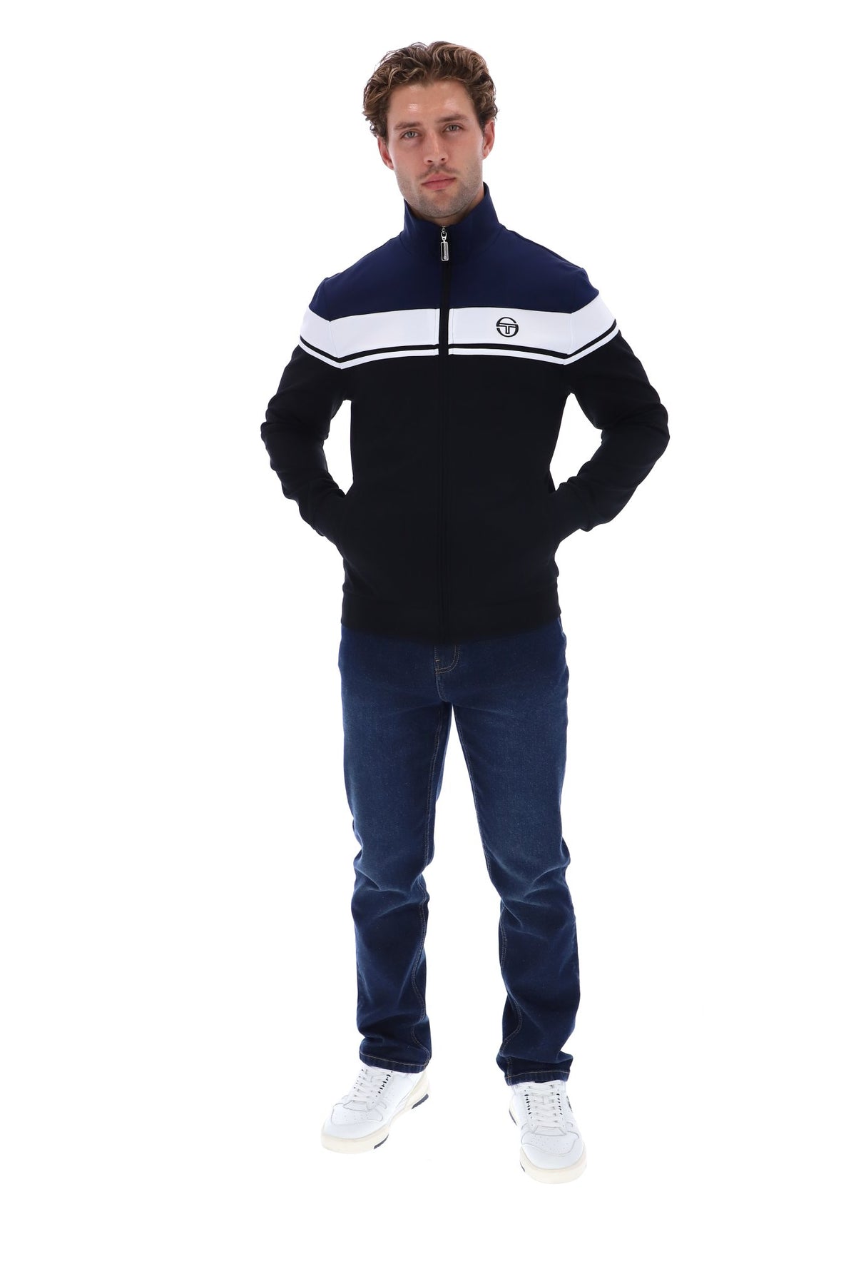 Sergio Tacchini Damarindo Track Top Maritime Blue / White / Black