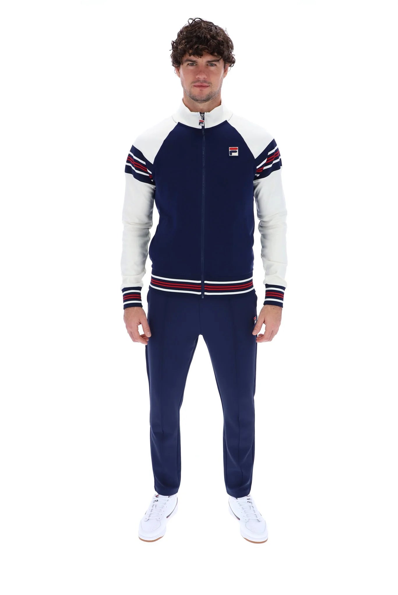 Fila Vintage Men's Ferarra Track Top Gardenia