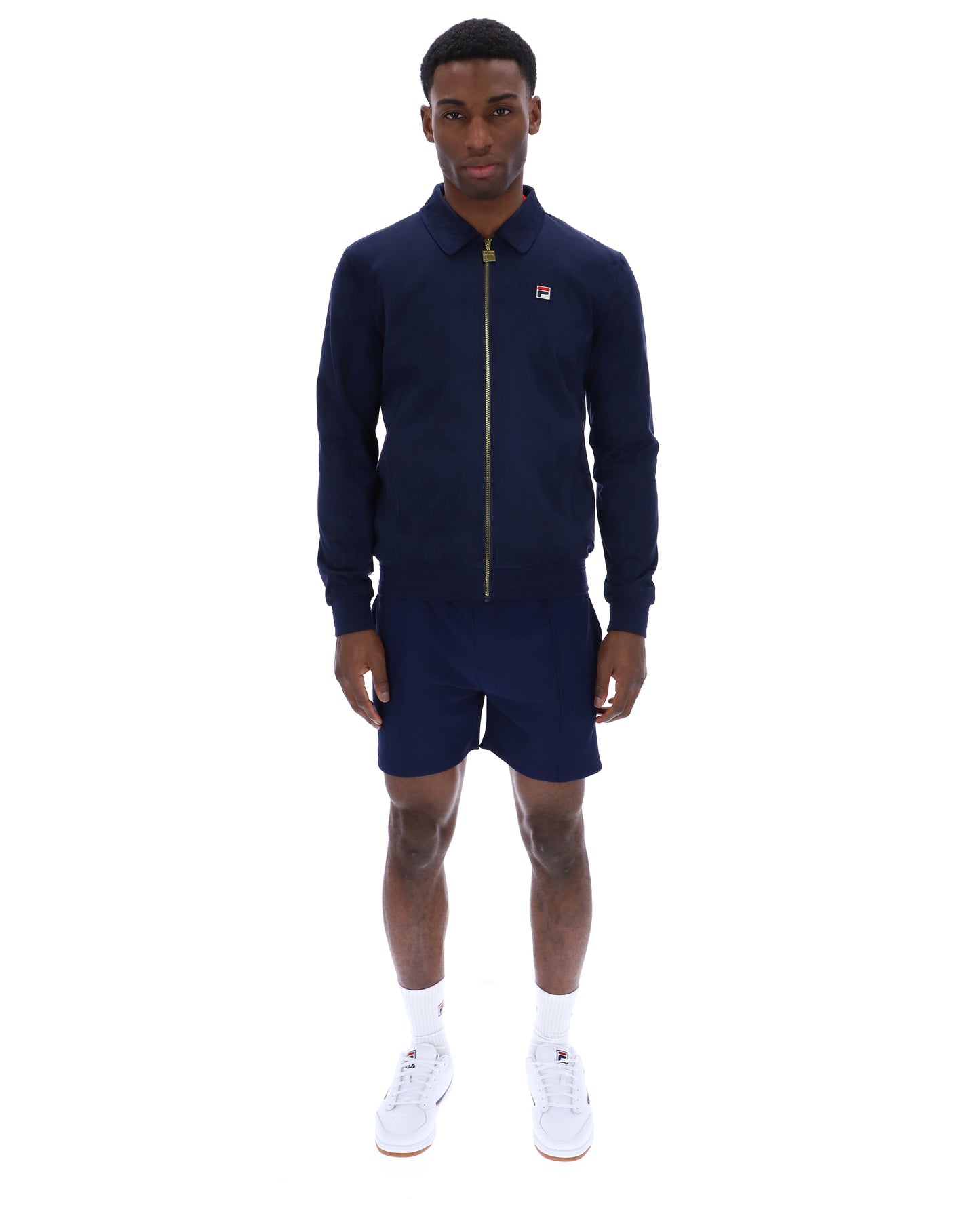 Fila Vintage Men's Francesco Suede Jacket Fila Navy