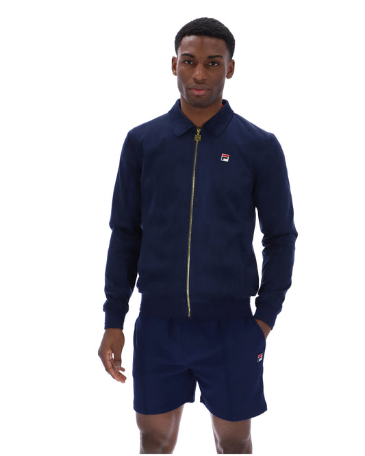 Fila Vintage Men's Francesco Suede Jacket Fila Navy