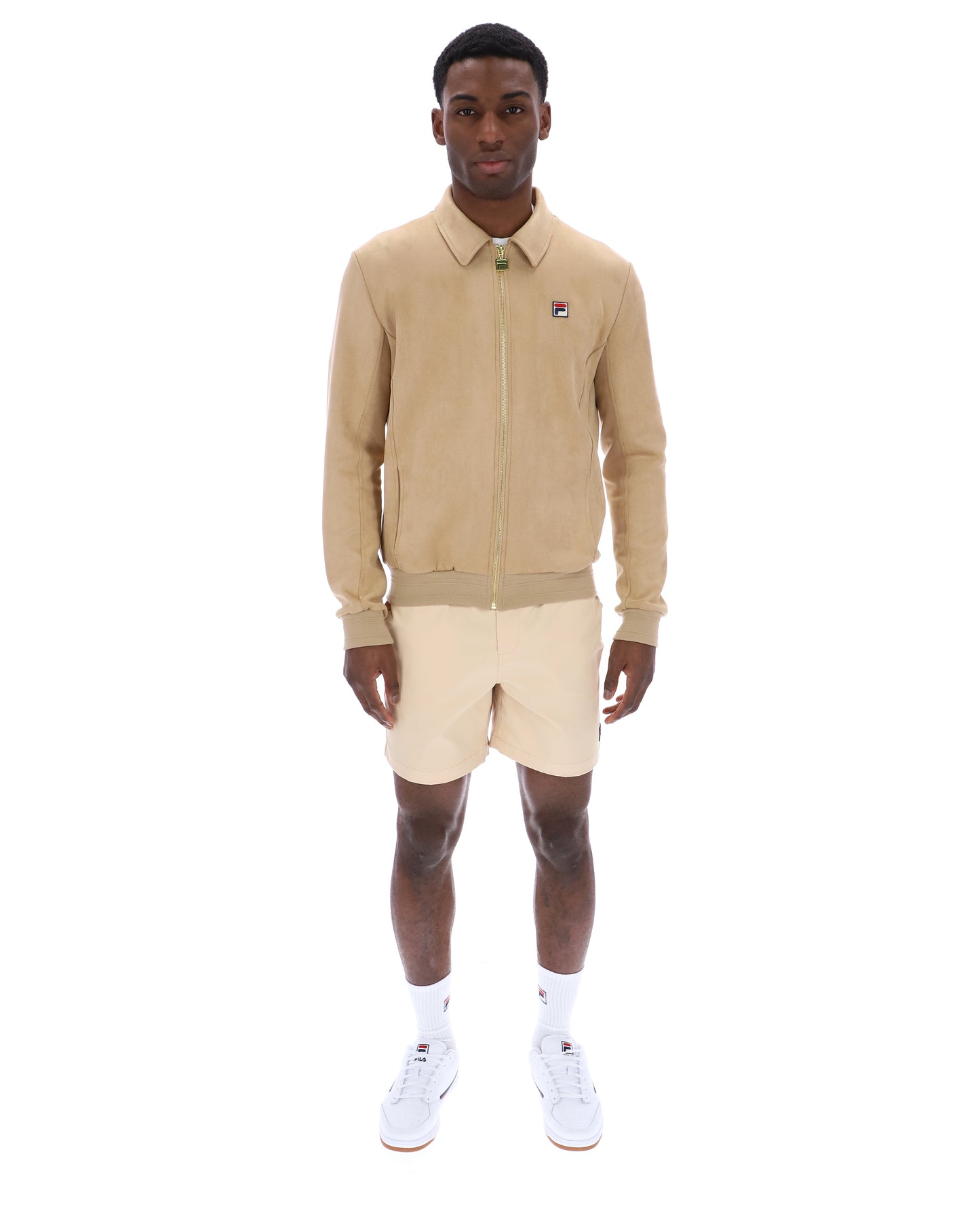 Fila Vintage Men's Francesco Suede Jacket Classic Beige