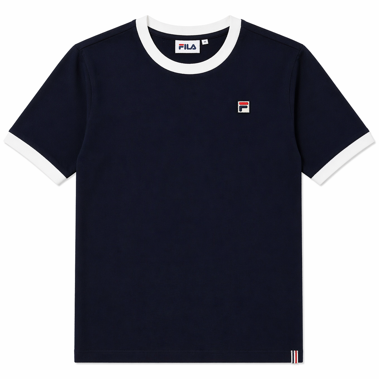 Fila Vintage Men's Marconi Essential Ringer T Shirt Fila Navy / White