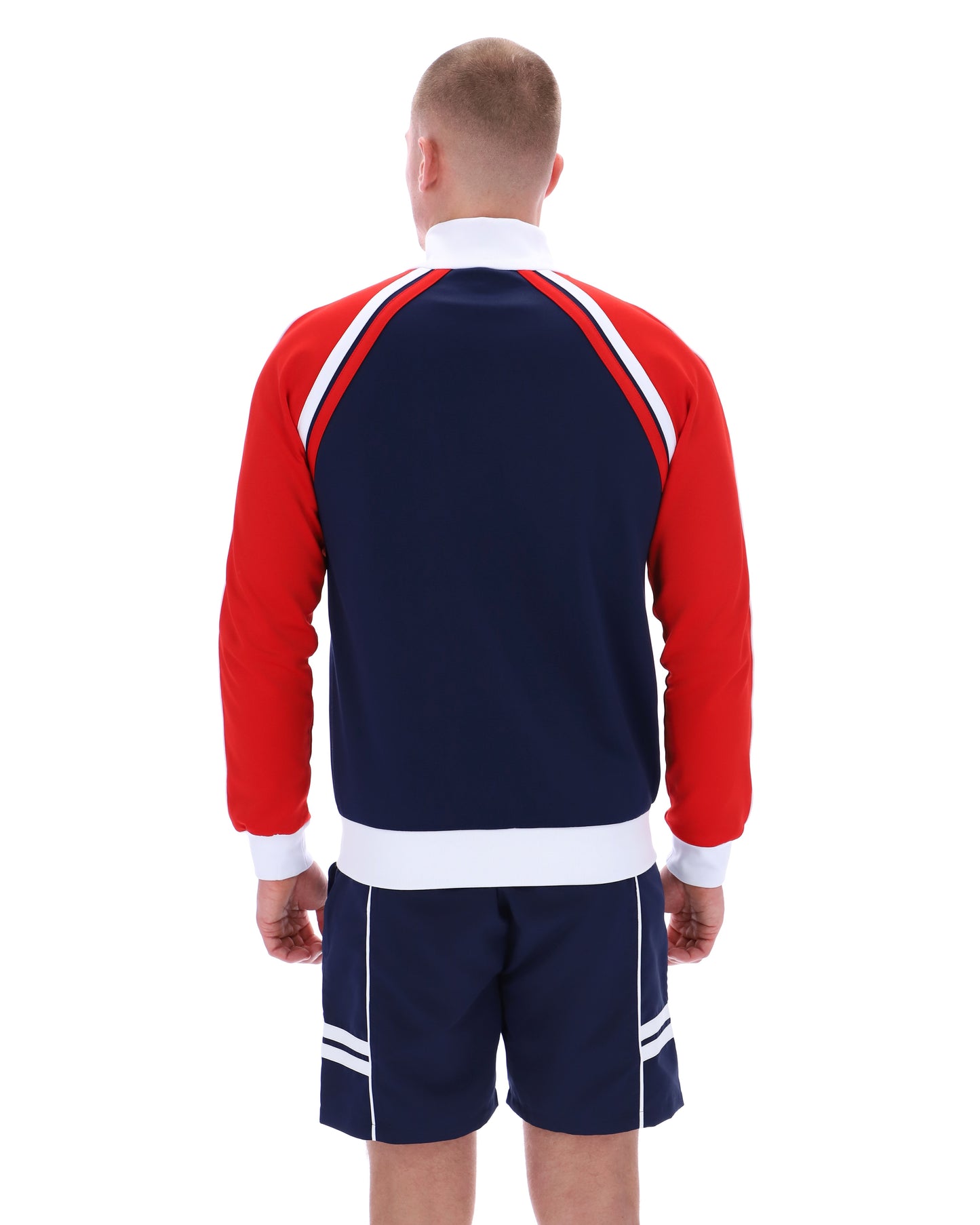 Sergio Tacchini Men's Ghibli Davis Track Top Maritime Blue / Adrenaline Rush / White