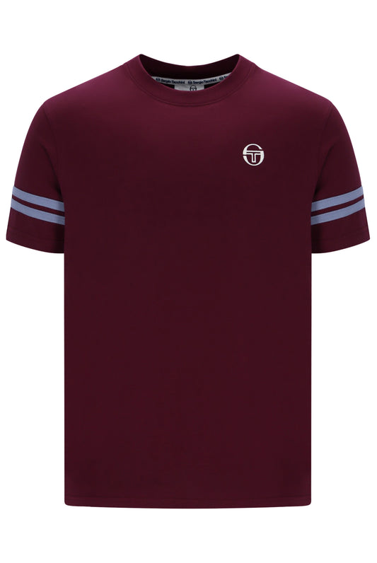 Sergio Tacchini Men's STM18376 SS Grello Crew Neck T Shirt Fig / Country Blue