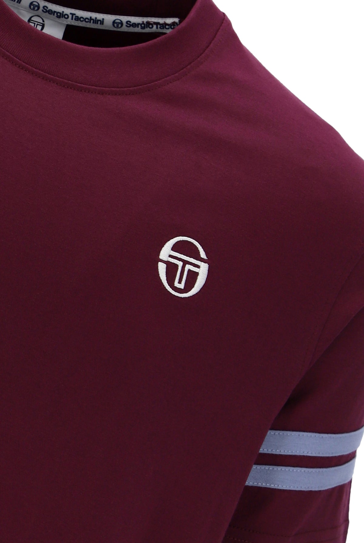 Sergio Tacchini Men's STM18376 SS Grello Crew Neck T Shirt Fig / Country Blue