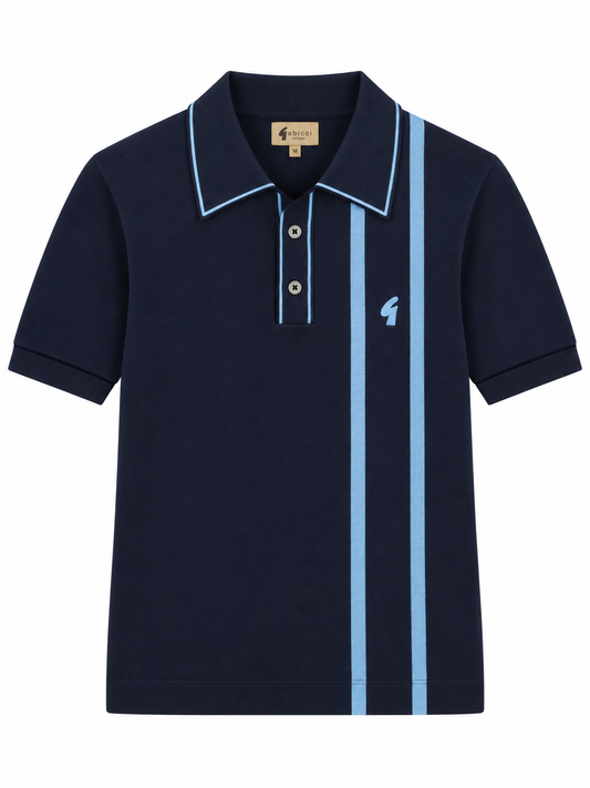 Gabicci Vintage Men's V57GM23 Beckenham Polo Shirt Navy Blue