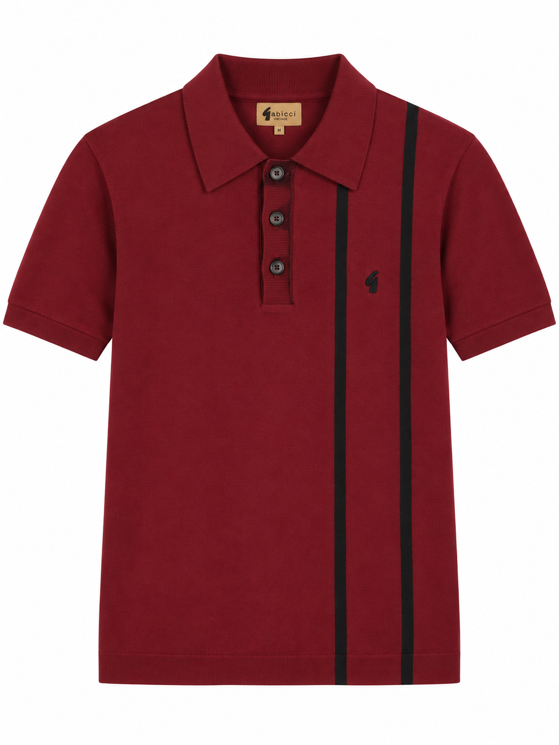 Gabicci Vintage V57GM23 Beckenham Polo Shirt Claret Red