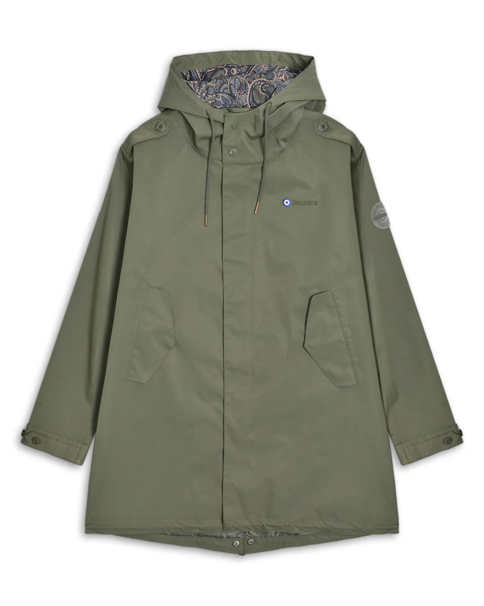 Lambretta Men's LAMDS005 Waterproof Parka Coat Khaki Green