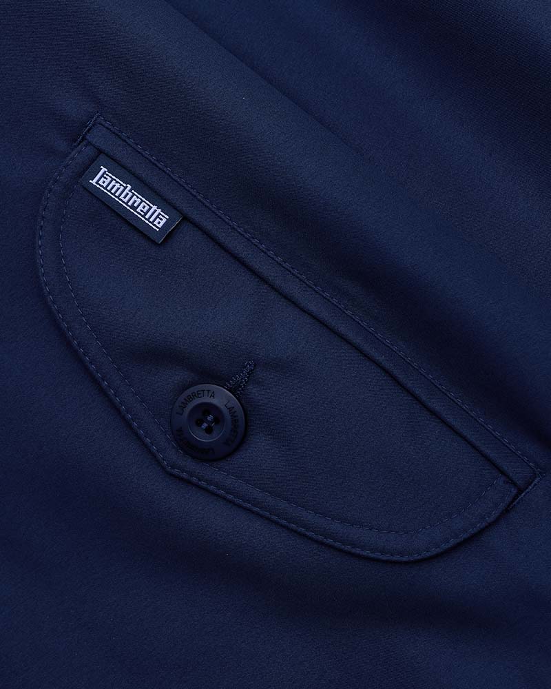 Lambretta Men's LMBBHH1 Showerproof Classic Harrington Jacket Navy Blue