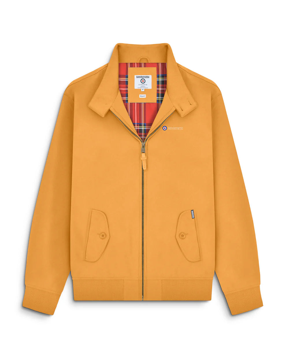 Lambretta Men's LMBBHH1 Shower Resistant Classic Harrington Jacket Mustard