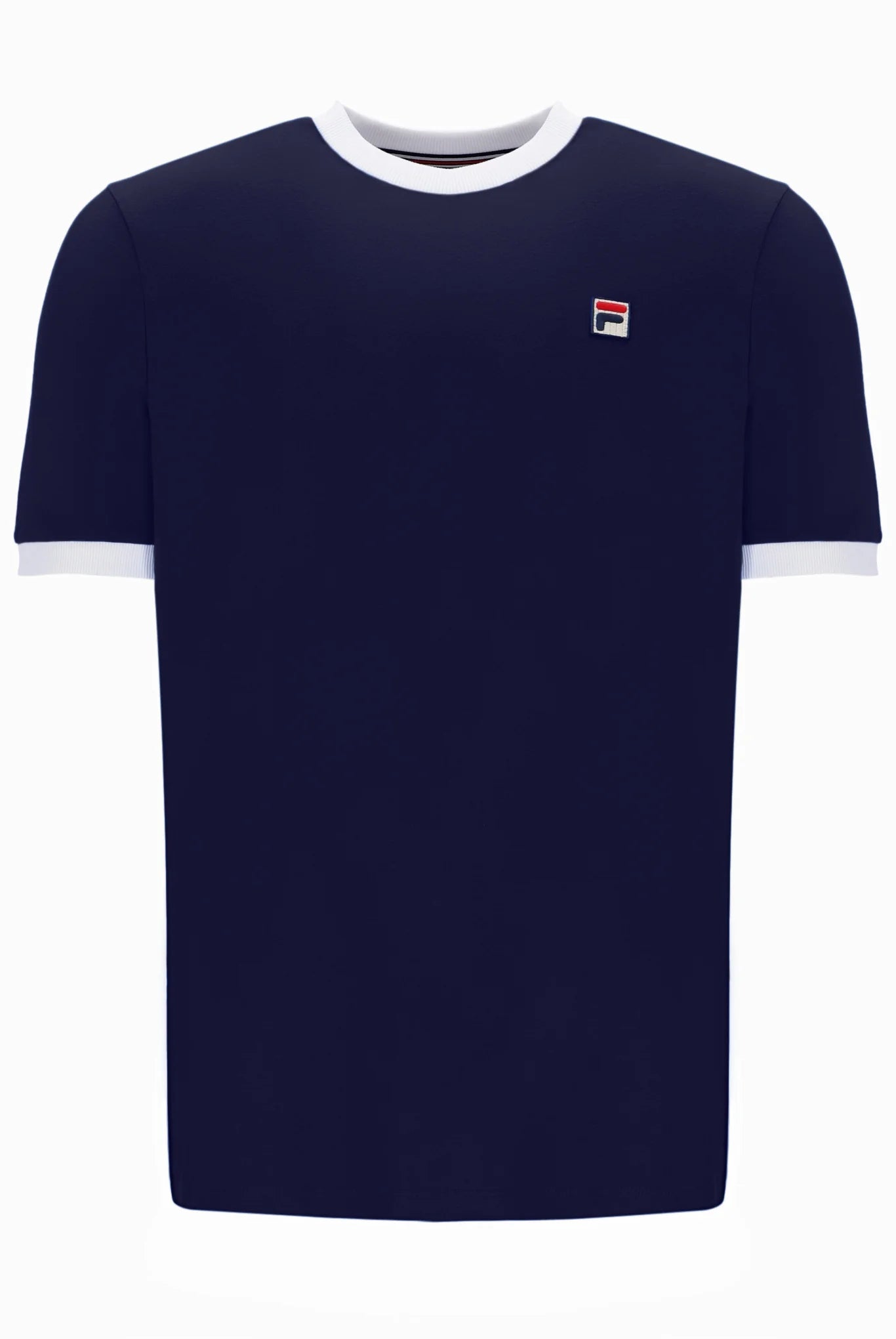 Fila Vintage Men's Marconi Essential Ringer T Shirt Fila Navy