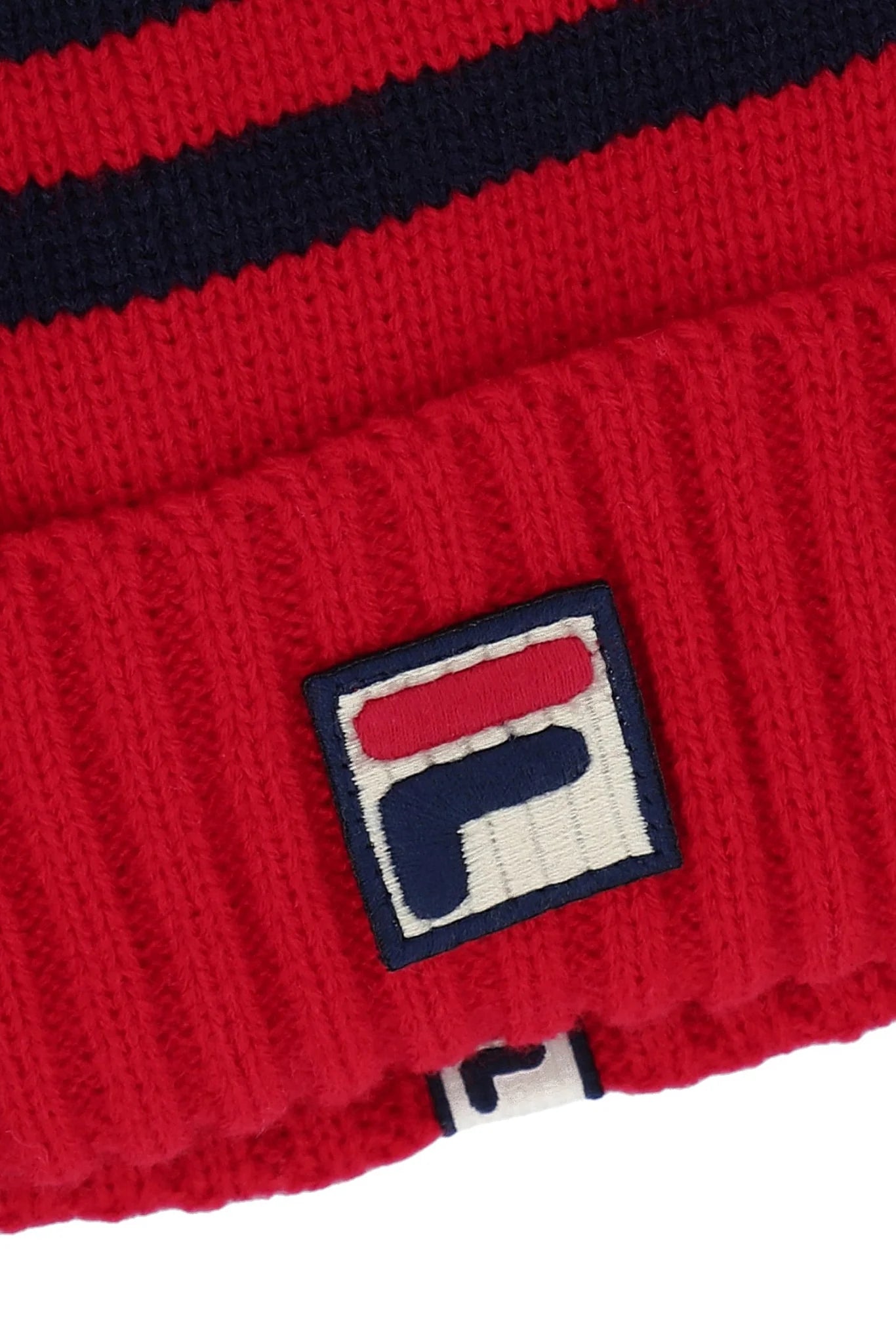 Fila Vintage Men's Markee Chunky Knit Bobble Beanie Hat Fila Red