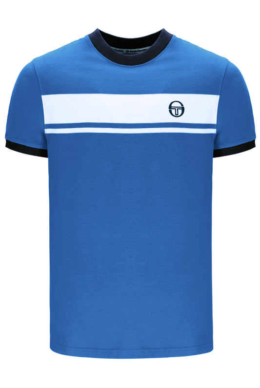 Sergio Tacchini Men's STM14593 SS Master Crew Neck T Shirt Directoire Blue