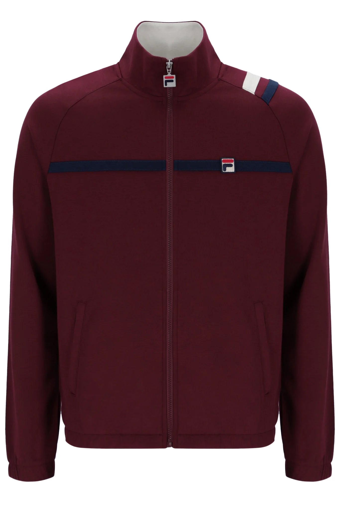 Fila Vintage Men's MK2 Archive Track Top Windsor Wine