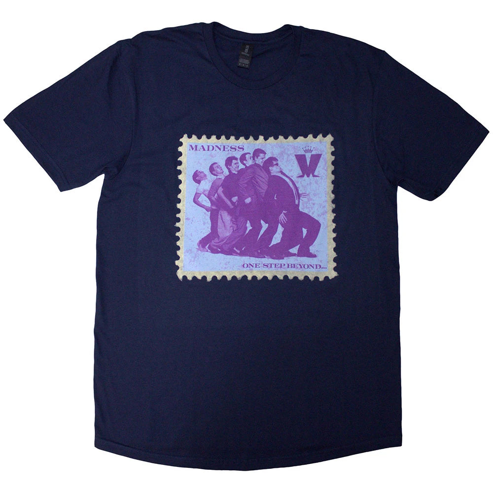Madness Official Stamp Design T Shirt Navy Blue