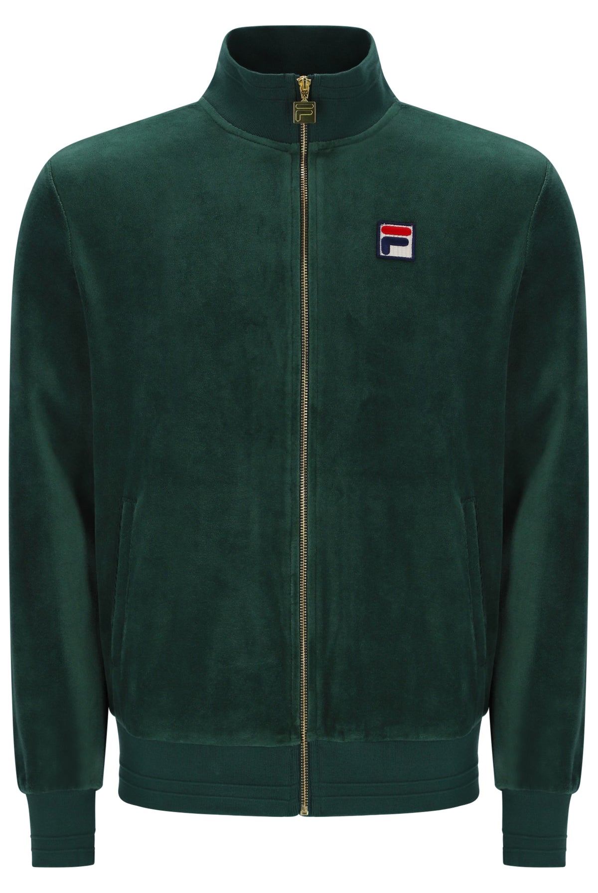 Fila Vintage Nero 2 Velour Track Top Pine Needle