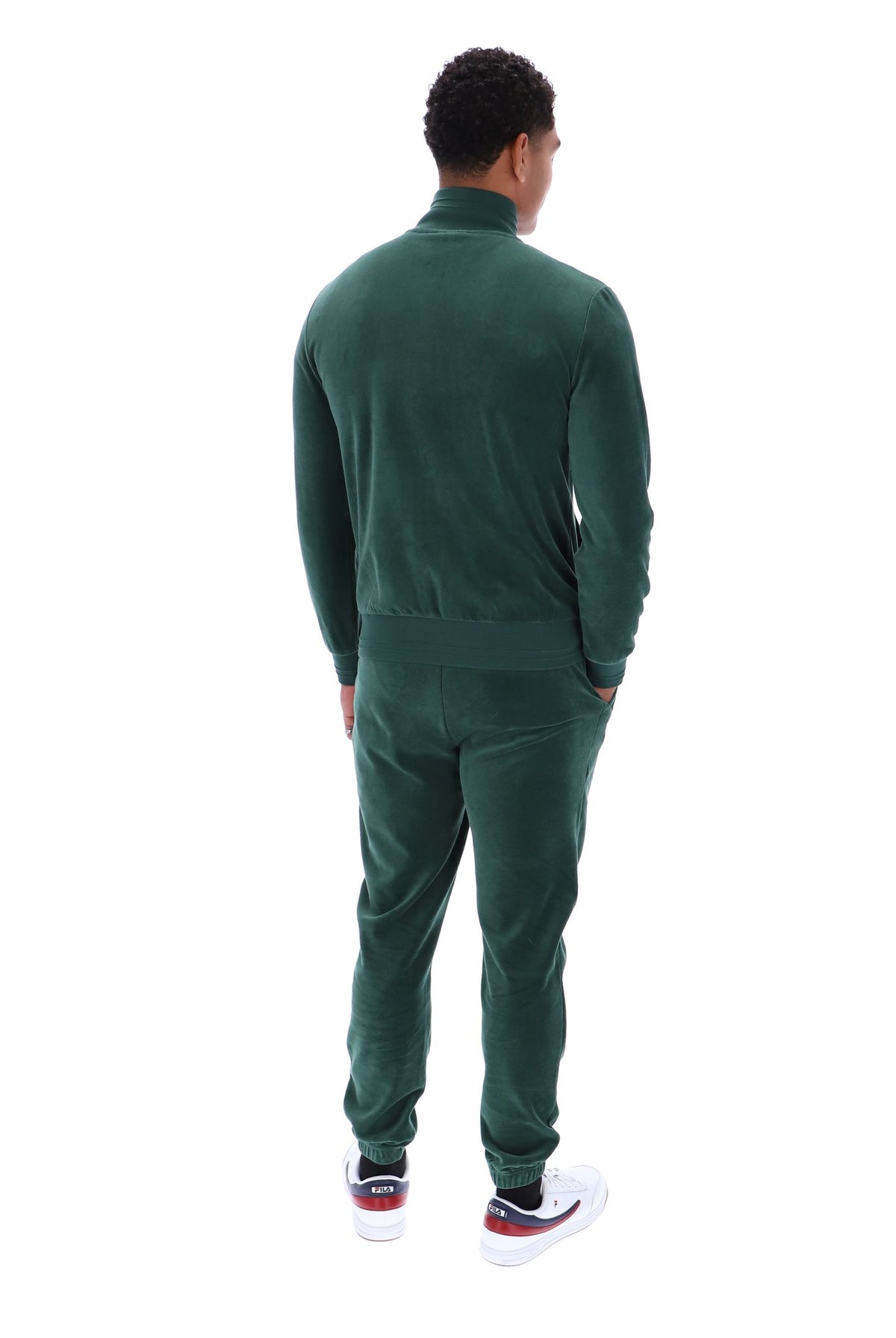 Fila Vintage Nero 2 Velour Track Top Pine Needle