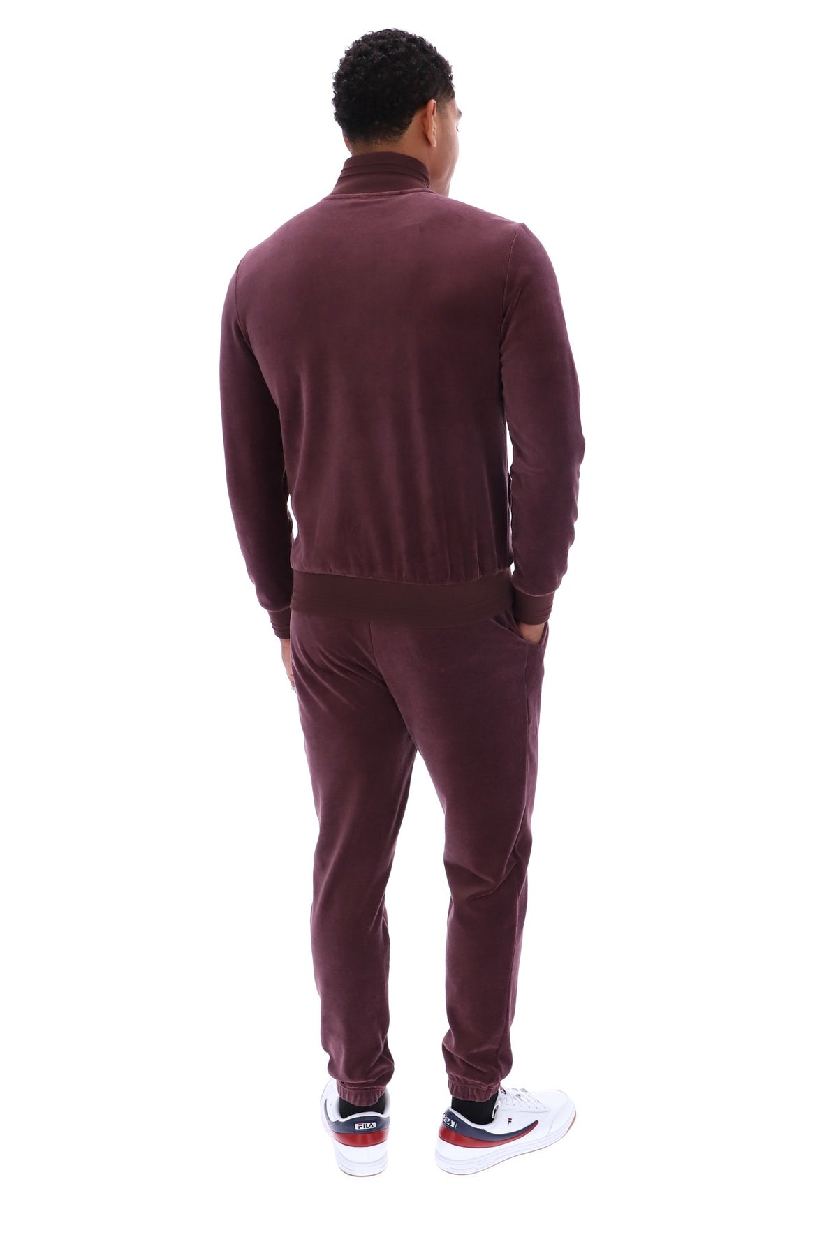 Fila Vintage Nero 2 Velour Track Top Fudge