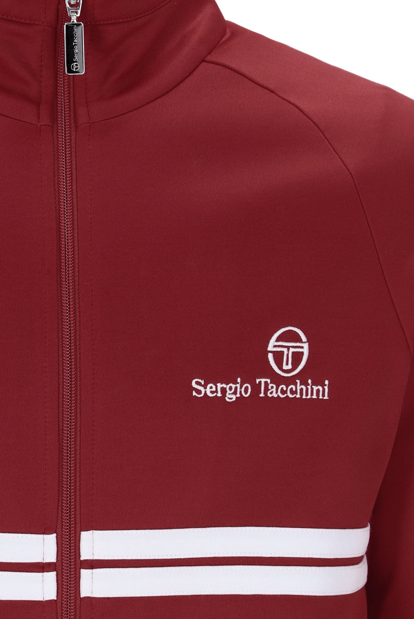 Sergio Tacchini Men's New Dallas Track Top Rhubard / Gardenia