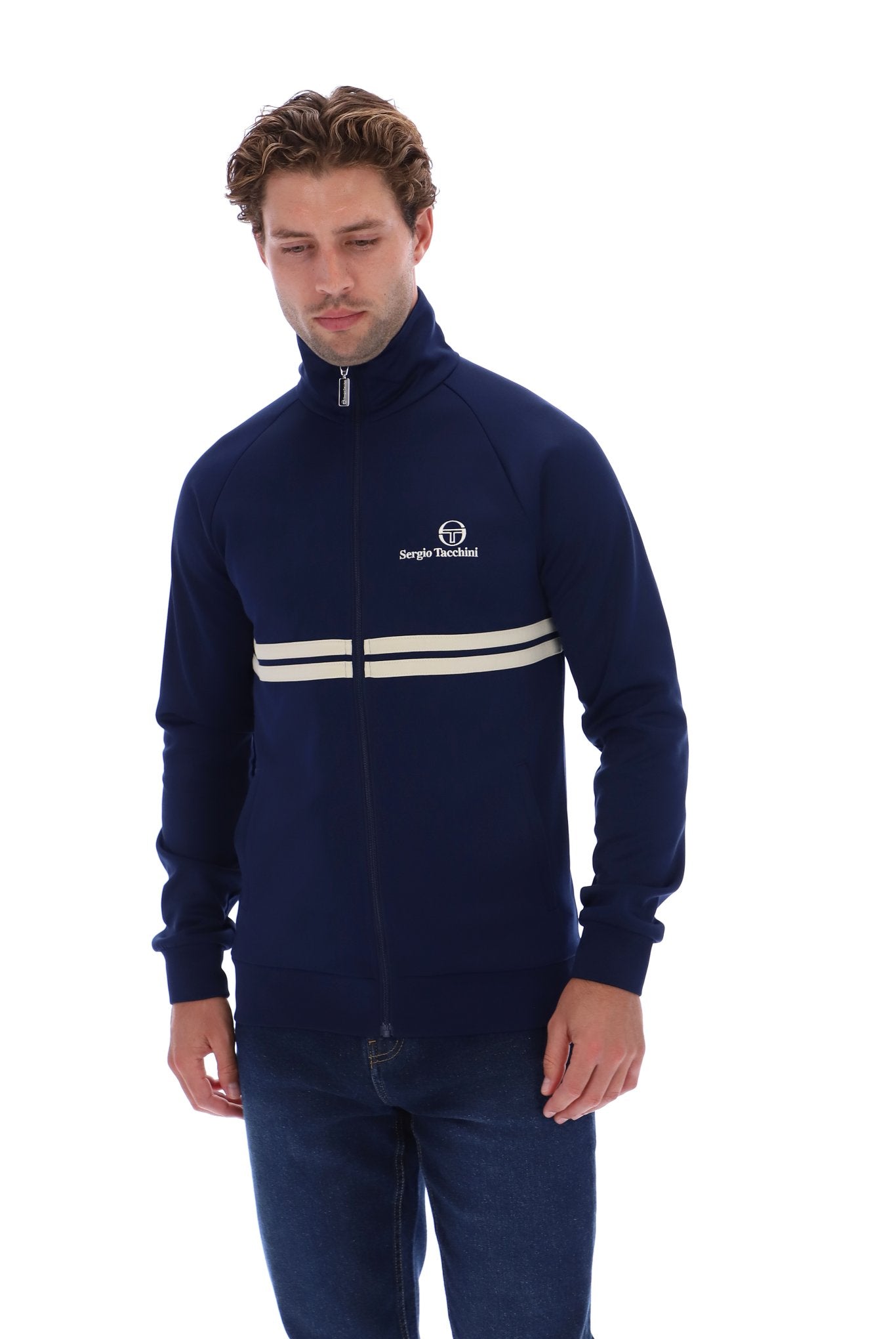 Sergio Tacchini Men's Dallas Track Top Maritime Blue / Peyote