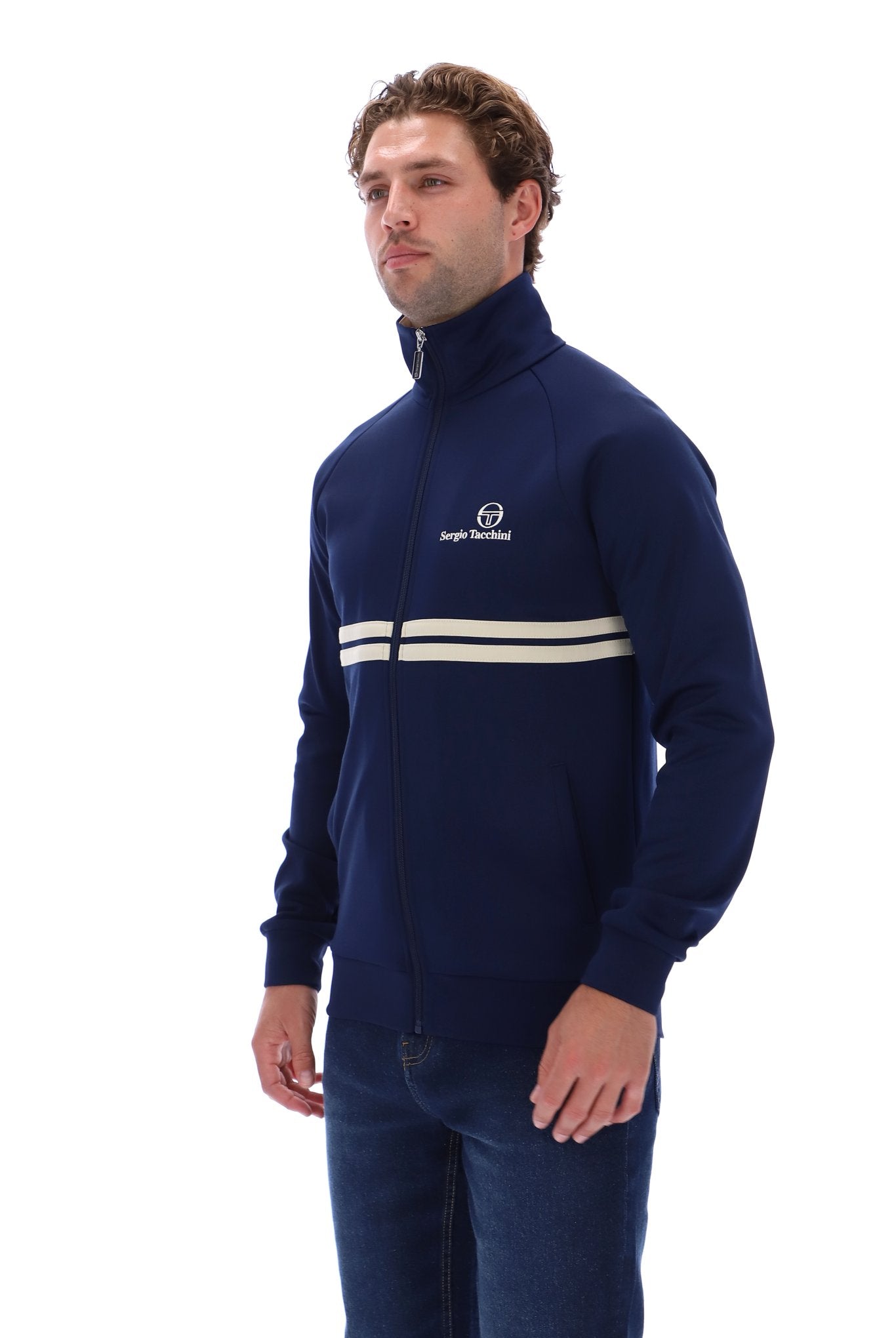 Sergio Tacchini Men's Dallas Track Top Maritime Blue / Peyote