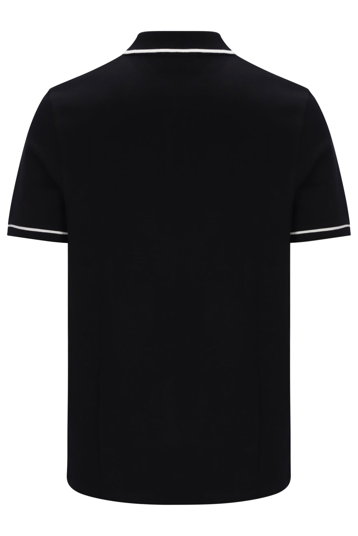 Fila Vintage Men's Oden Zip Polo Shirt Black / Gardenia
