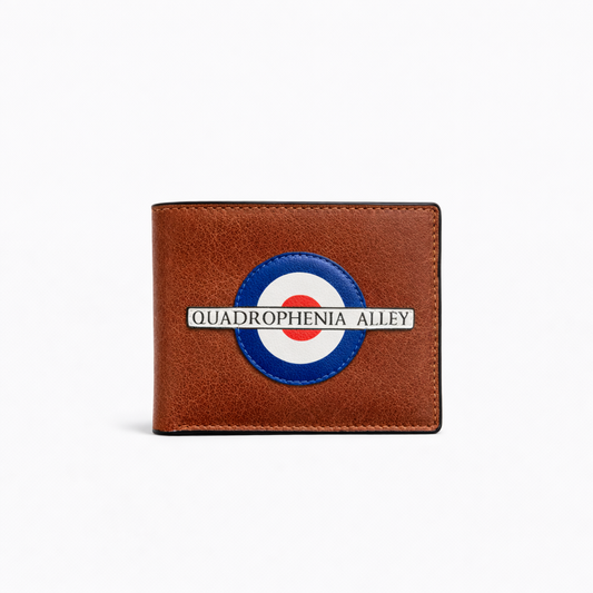 Quadrophenia Alley Exclusive Mod Target Leather Wallet Brown