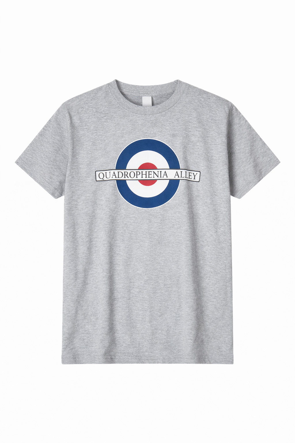 Quadrophenia Alley Men's Exclusive Mod Target Print T-Shirt Grey