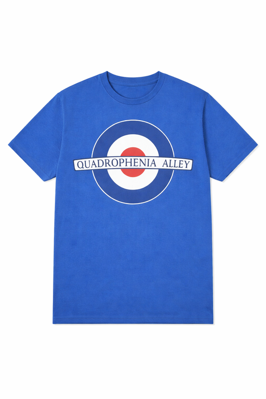 Quadrophenia Alley Men's Exclusive Mod Target Print T-Shirt Royal Blue