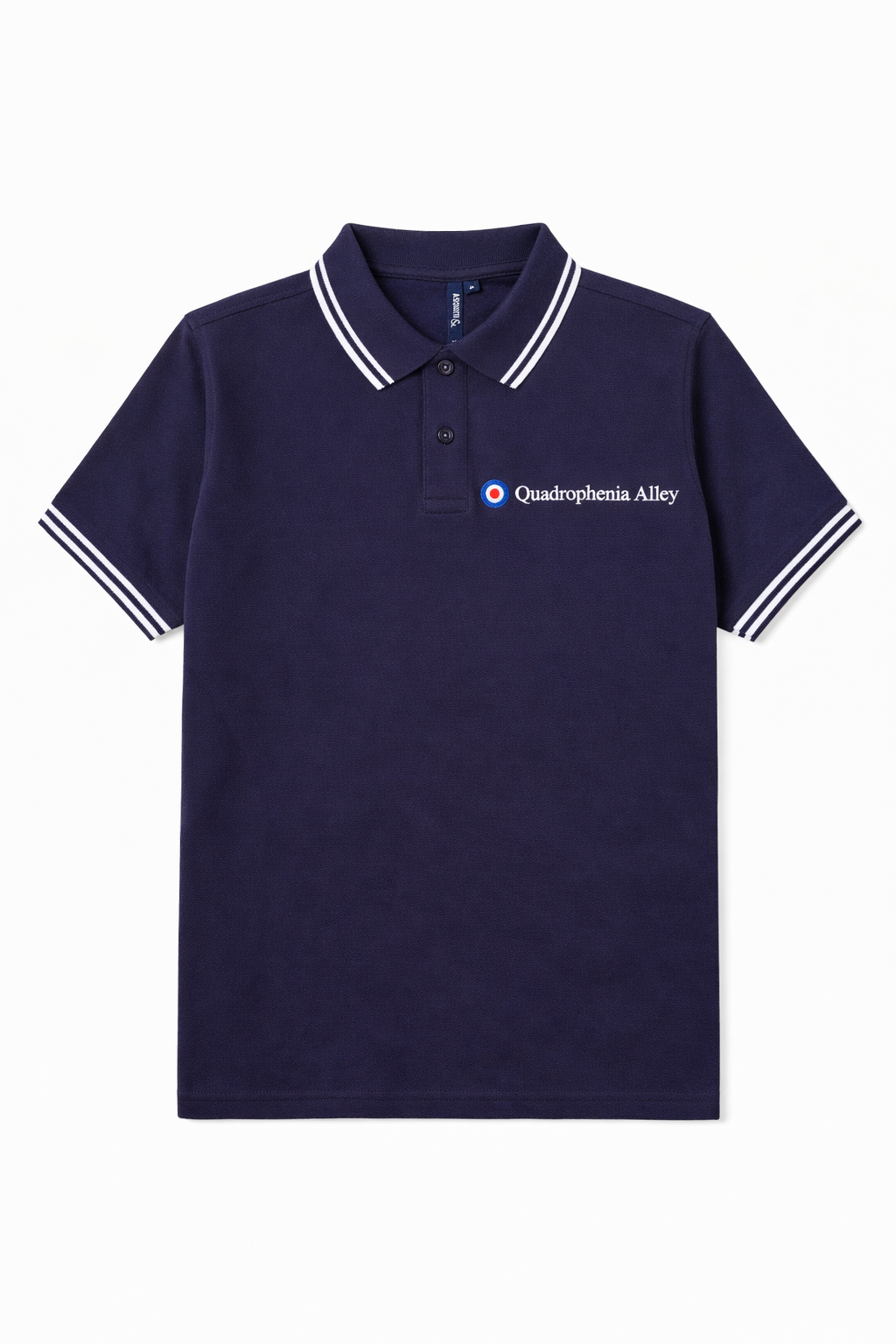 Quadrophenia Alley Men's Exclusive Target Polo Shirt Navy/White