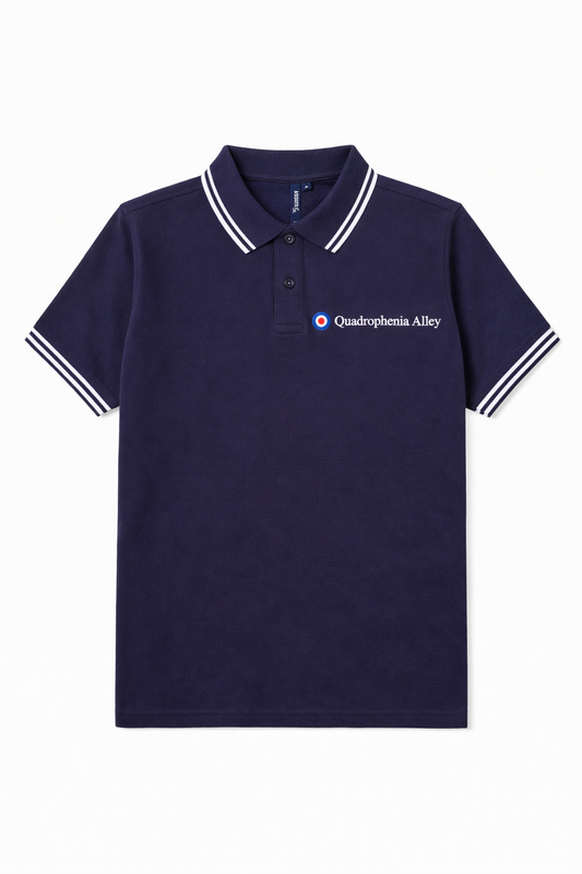 Quadrophenia Alley Men's Exclusive Target Polo Shirt Navy/White