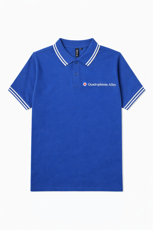 Quadrophenia Alley Men's Exclusive Target Polo Shirt Royal/White
